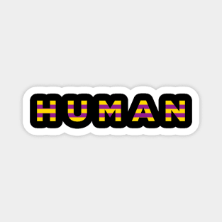 Human Pride Flag Intersex Magnet