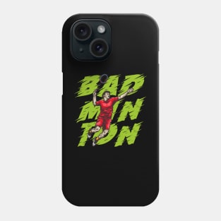 vector of badminton jump smash Phone Case