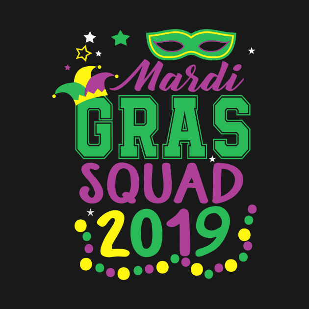 Mardi Gras Squad Tee by Danielsmfbb