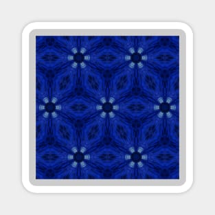 Blue Spanish Tile Mosaic Daisies Magnet