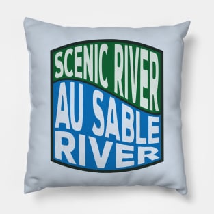 Au Sable River Scenic River Wave Pillow