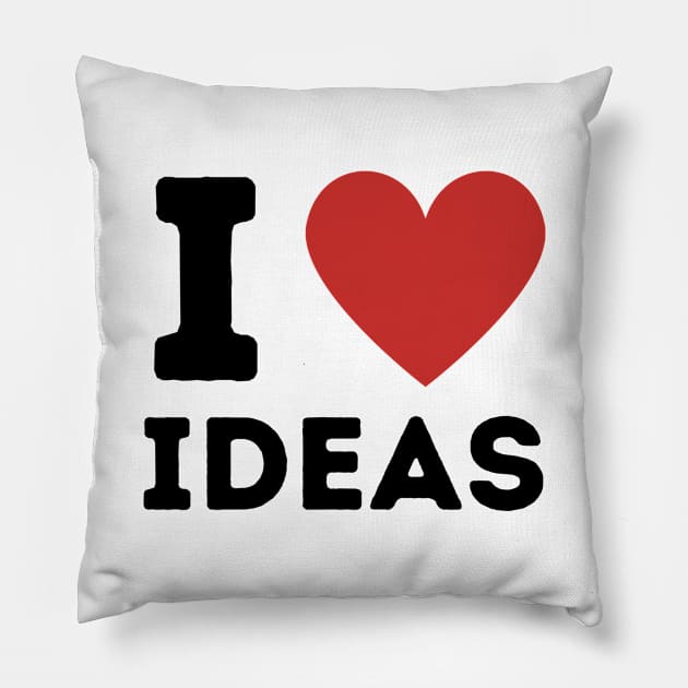 I Love Ideas Simple Heart Design Pillow by Word Minimalism