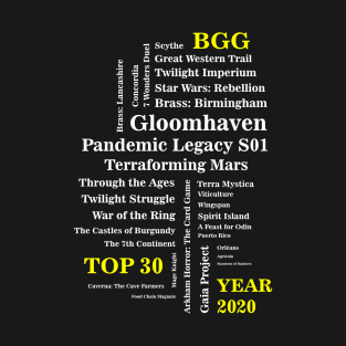 Top Boardgames BGG 2020 T-Shirt