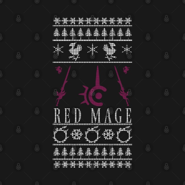 Final Fantasy XIV Red Mage Ugly Christmas Sweater by TionneDawnstar