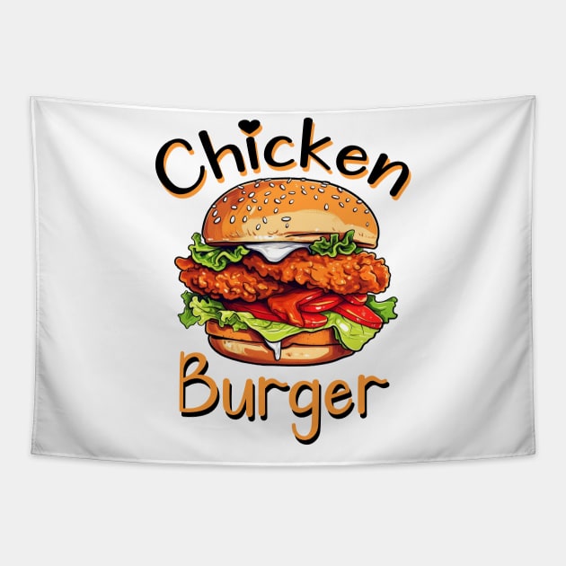 Chicken Burger Tapestry by FluffigerSchuh