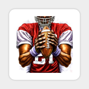 Gridiron Player Magnet