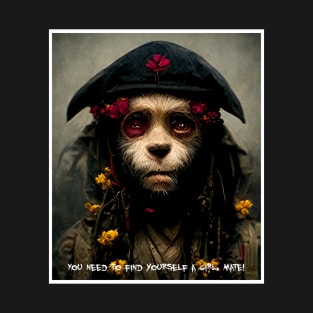 jack sparrow as monkey T-Shirt