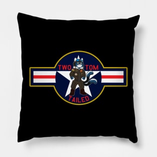 Two Tailed Tom - - Pilot - - Yellow Border Pillow