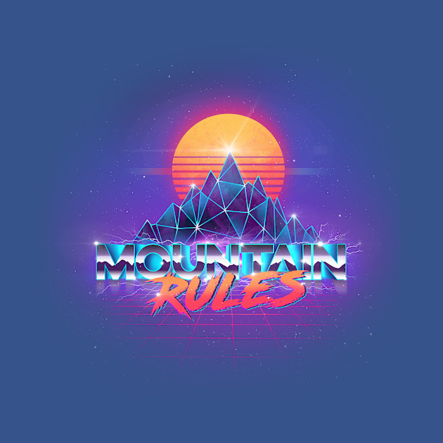 Discover Mountain Rules! - 80s - T-Shirt