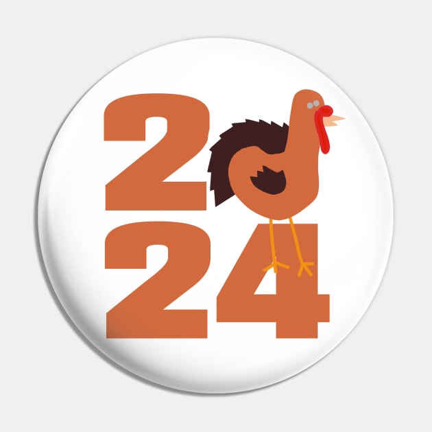 Thanksgiving Turkey 2024 Thanksgiving Pin TeePublic