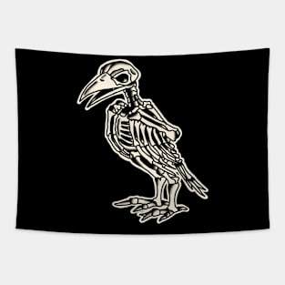 Skull Bones Bird Tapestry