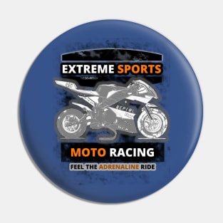 Feel the Adrenaline Ride - Motor Racer Pin