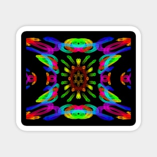 Neon Rainbow - Butterfly Matrix Magnet