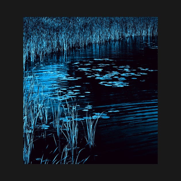 Rushes & Lily Pads (blue) by photoclique