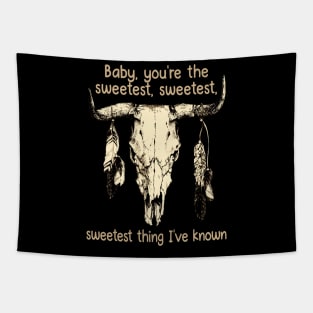 Baby, You're The Sweetest, Sweetest, Sweetest Thing I've Known Skull Music Feathers Bull Tapestry