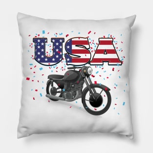 USA motorbike. Pillow