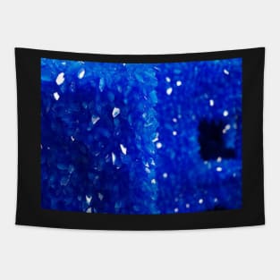 Blue crystal on geode Tapestry