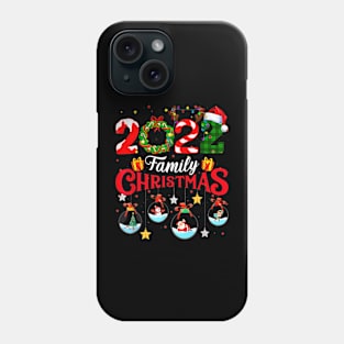 Family Christmas 2022 Merry Xmas Ball Light Garden Reindeer Funny Christmas Phone Case