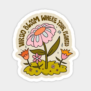 Virgo Flower Magnet