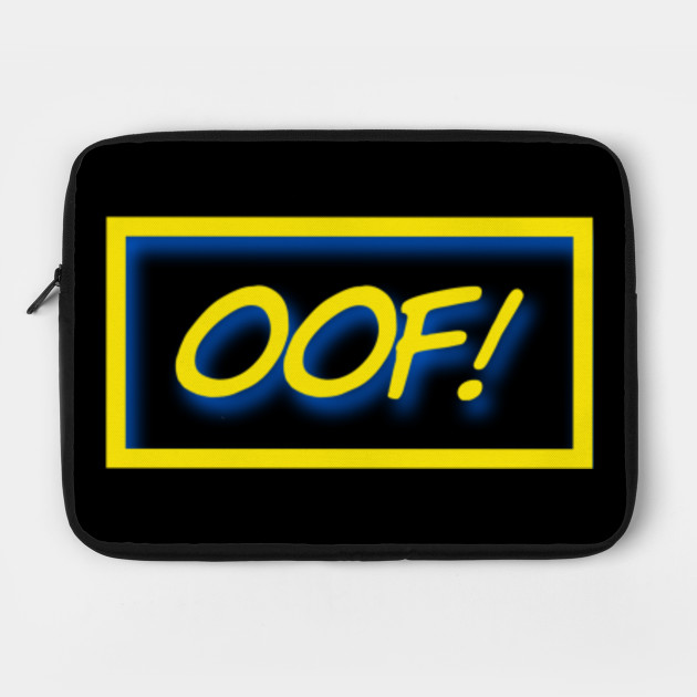 Oof Gamer Quote Oof Laptop Case Teepublic - funny quotes and sayings roblox