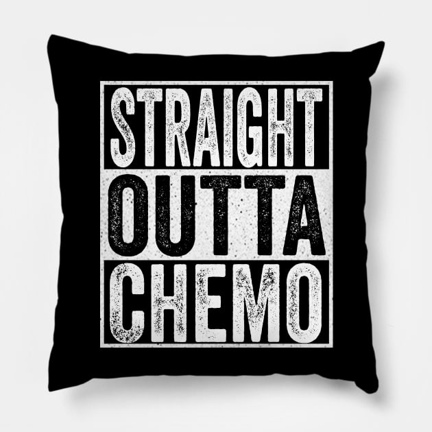 Straight outta chemo Pillow by BaderAbuAlsoud