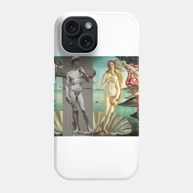 Virtual Meeting of David and Aphrodite  #Virtual #Meeting #David #Aphrodite Phone Case by rastyrcom