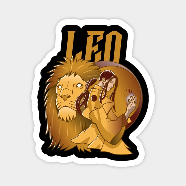 Leo / Zodiac Signs / Horoscope Magnet by Redboy