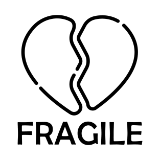 Fragile Heart Lines – Black T-Shirt