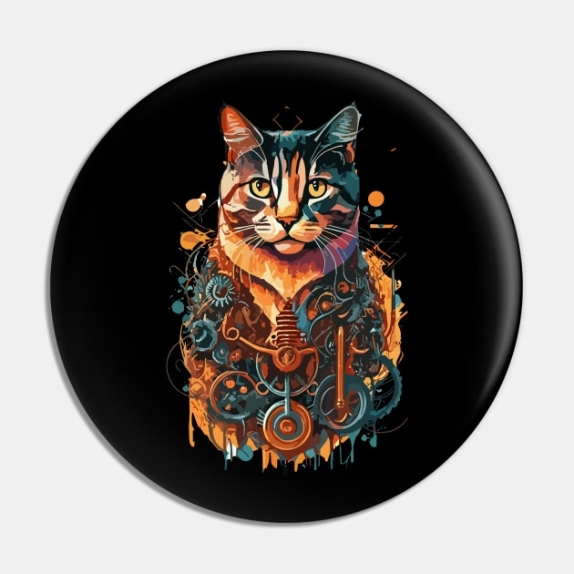 Futuristic Feline Pin by NerdsbyLeo