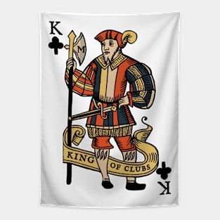 Original Standard Character of Playing Card King of Clubs Tapestry