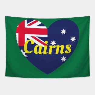 Cairns QLD Australia Australian Flag Heart Tapestry