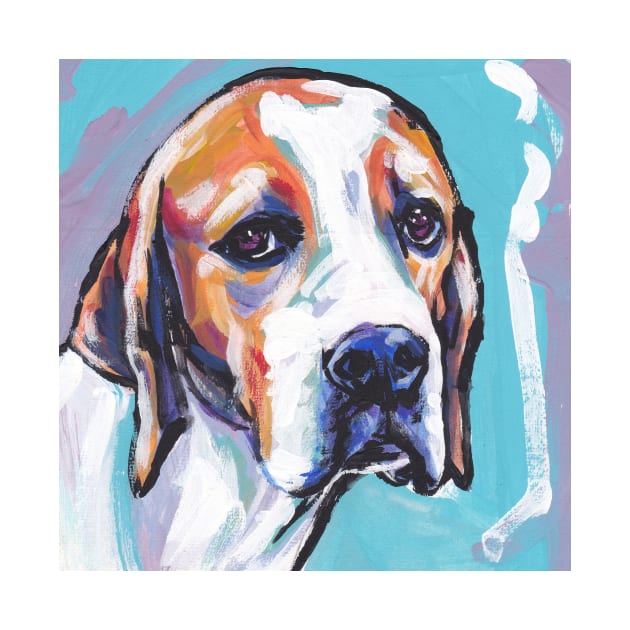 English Pointer Dog Bright colorful pop dog art by bentnotbroken11