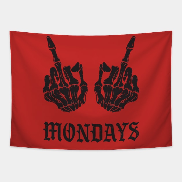 Fuck Hate Mondays Tapestry by Rayrock76