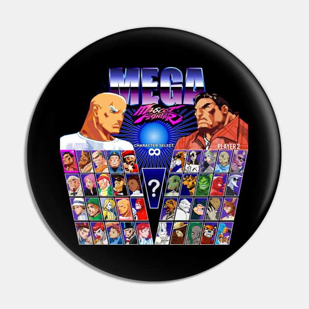 Mega Mascot Fighter Pin by TGprophetdesigns