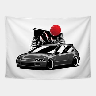 Black Civic Gen5 JDM Tapestry