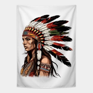 Native American Girl Tapestry