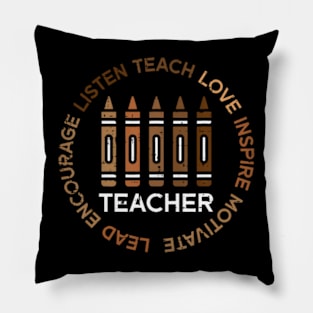 Black History Teacher Teach Love African American Men Women Pillow