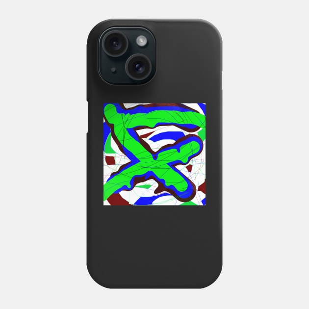 Bright green and blue Phone Case by TiiaVissak