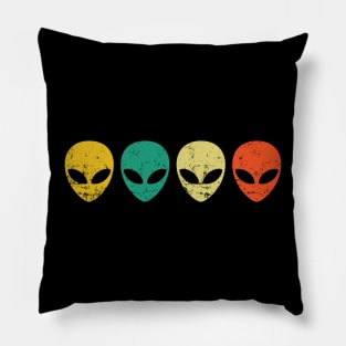 Retro Alien sunset Pillow