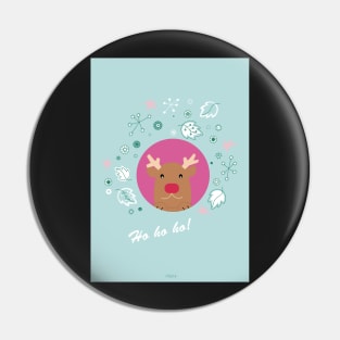 Hohoho! Rudolph reindeer Pin