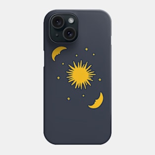 Sun moon and stars pattern Phone Case