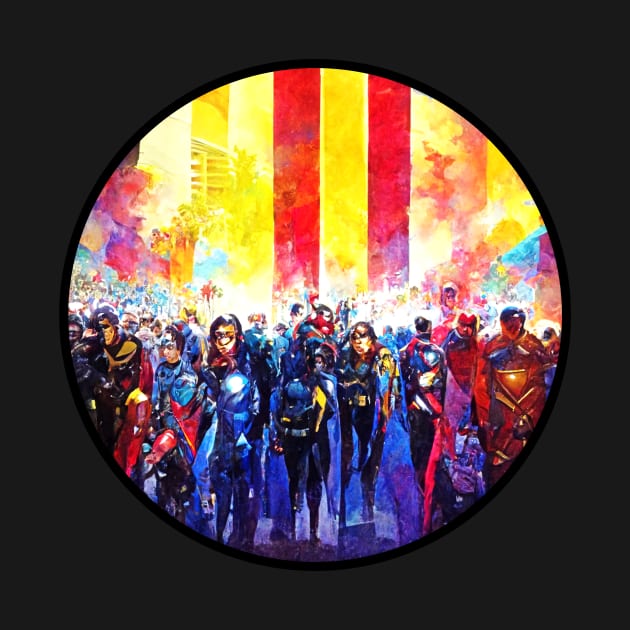 Outside Comic-Con Painting - Circle by Nightwing Futures