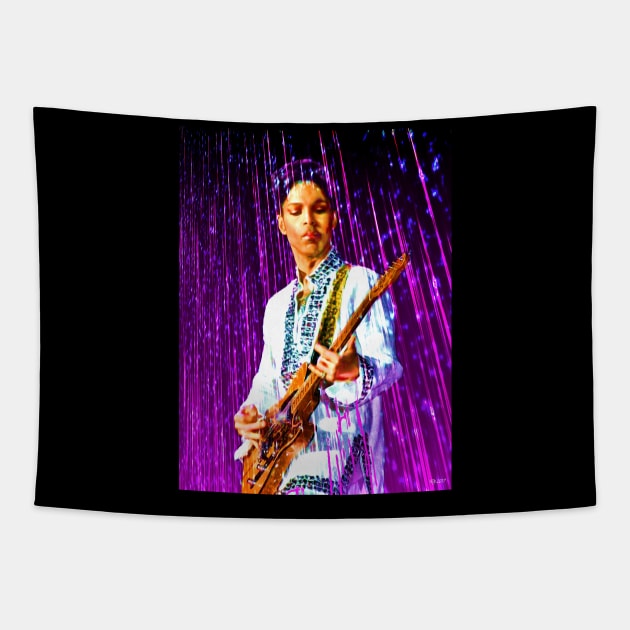 Purple Rain Painting Tapestry by danieljanda