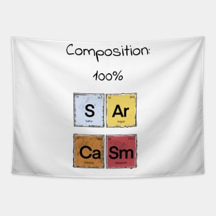 Science Sarcasm S Ar Ca Sm Elements of Humor Composition  White Tapestry
