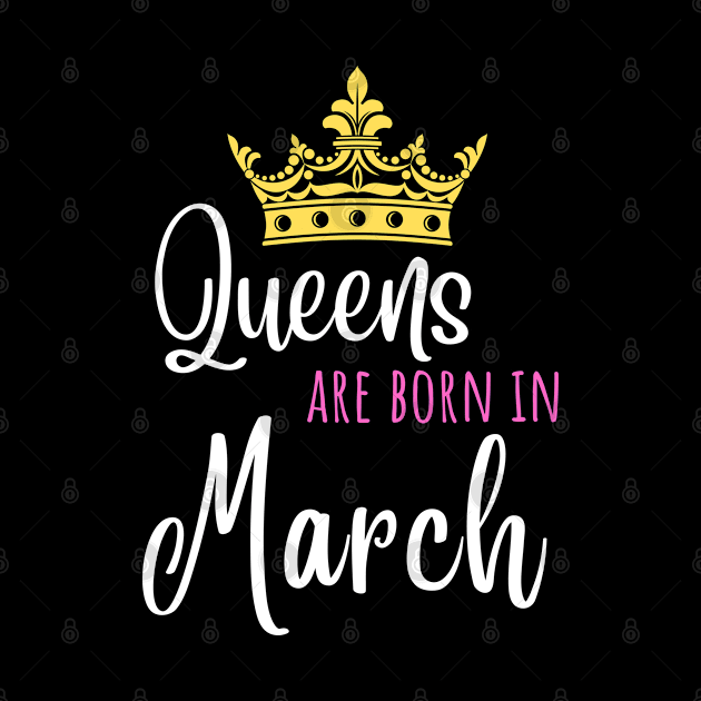 Queens are born in March Birthday Crown Gift by Meow_My_Cat