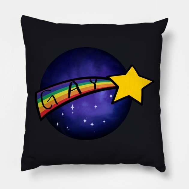 Space is Gay Pillow by Momo_Cas99