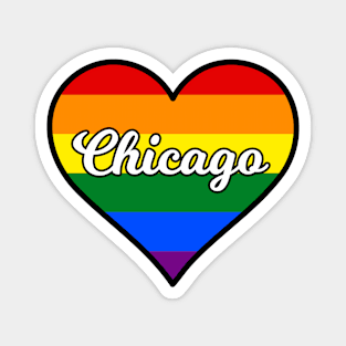 Chicago Illinois Gay Pride Heart Magnet