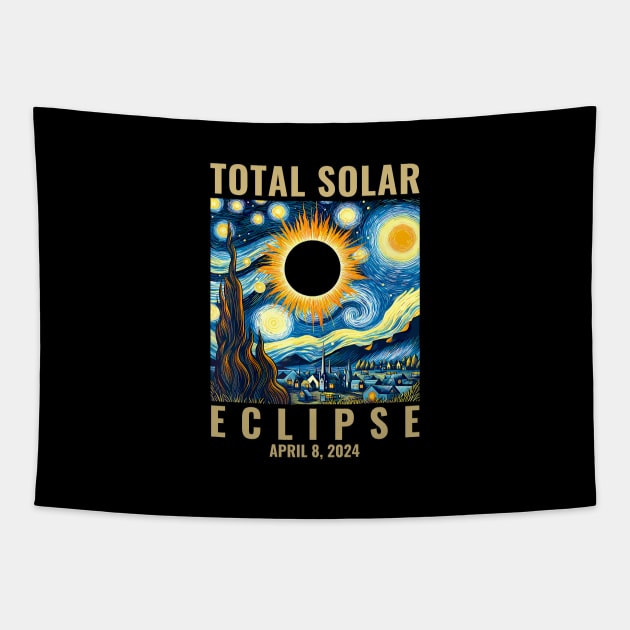 Total Solar Eclipse 2024 Tapestry by SonyaKorobkova