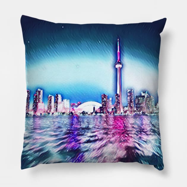 TORONT CITY Pillow by Art by Eric William.s