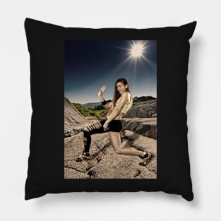 Street dancer doing moves Pillow